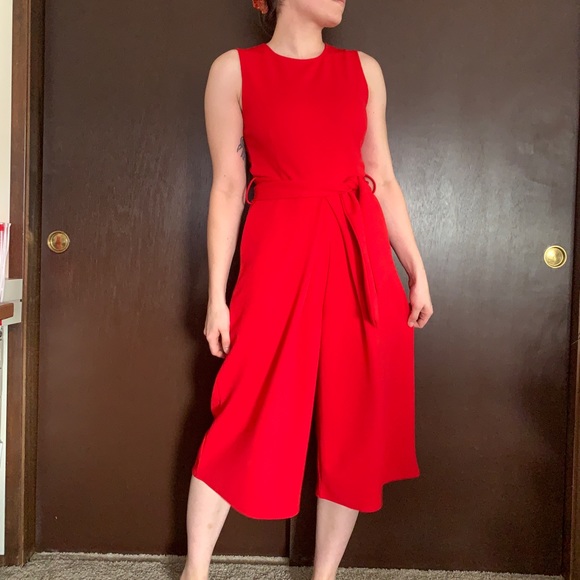 Bishop + Young “Rachel” crop jumpsuit in red - Picture 3 of 7